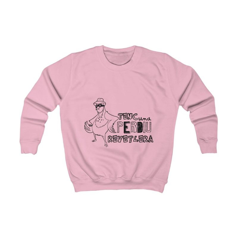 Sudadera infantil - Rosa bebe - Camiseta «Tenc una perdiu revetlera»