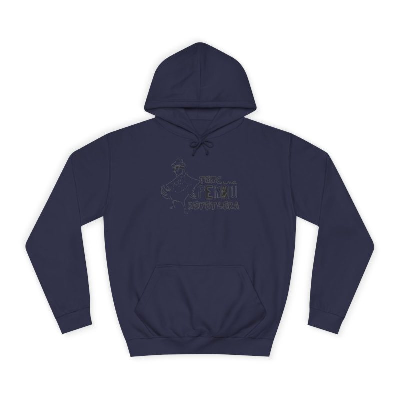 Sudadera universitaria - Azul marino Oxford - Camiseta «Tenc una perdiu revetlera»
