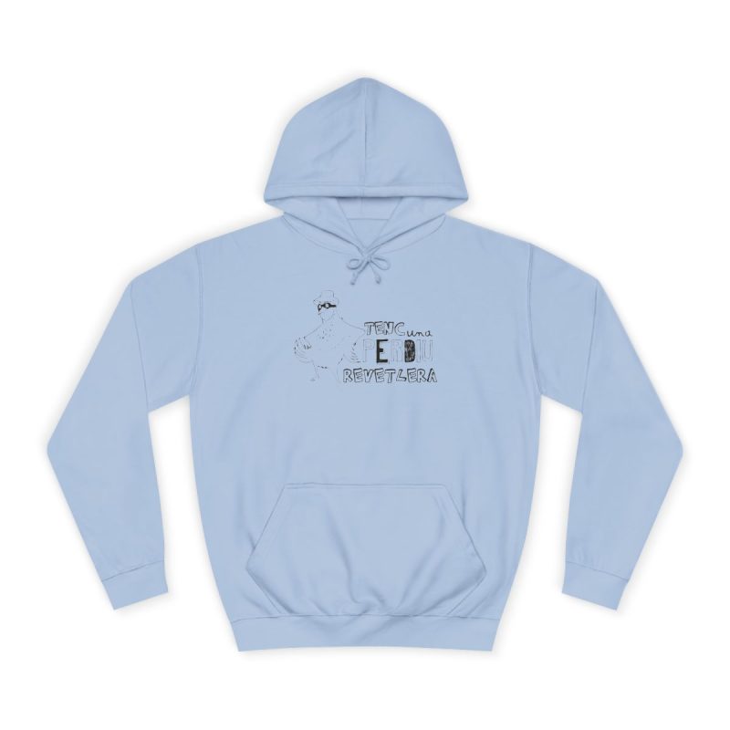 Sudadera universitaria - Azul cielo - Camiseta «Tenc una perdiu revetlera»