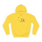 Sudadera universitaria - Amarillo sol - Camiseta «Tenc una perdiu revetlera»