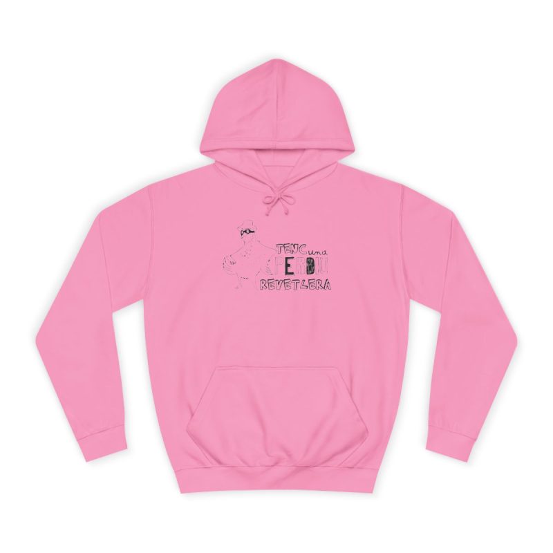 Sudadera universitaria - Rosa algodon de azucar - Camiseta «Tenc una perdiu revetlera»