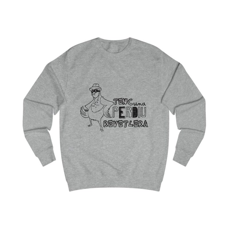Sudadera clasica - Gris jaspeado claro - Camiseta «Tenc una perdiu revetlera»