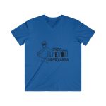 Camiseta hombre entallada cuello de pico - Azul royal - Camiseta «Tenc una perdiu revetlera»