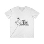 Camiseta hombre entallada cuello de pico - Blanco - Camiseta «Tenc una perdiu revetlera»