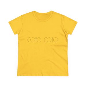 Camiseta mujer algodon medio - Amarillo margarita - Camiseta «Copeo Copeo»
