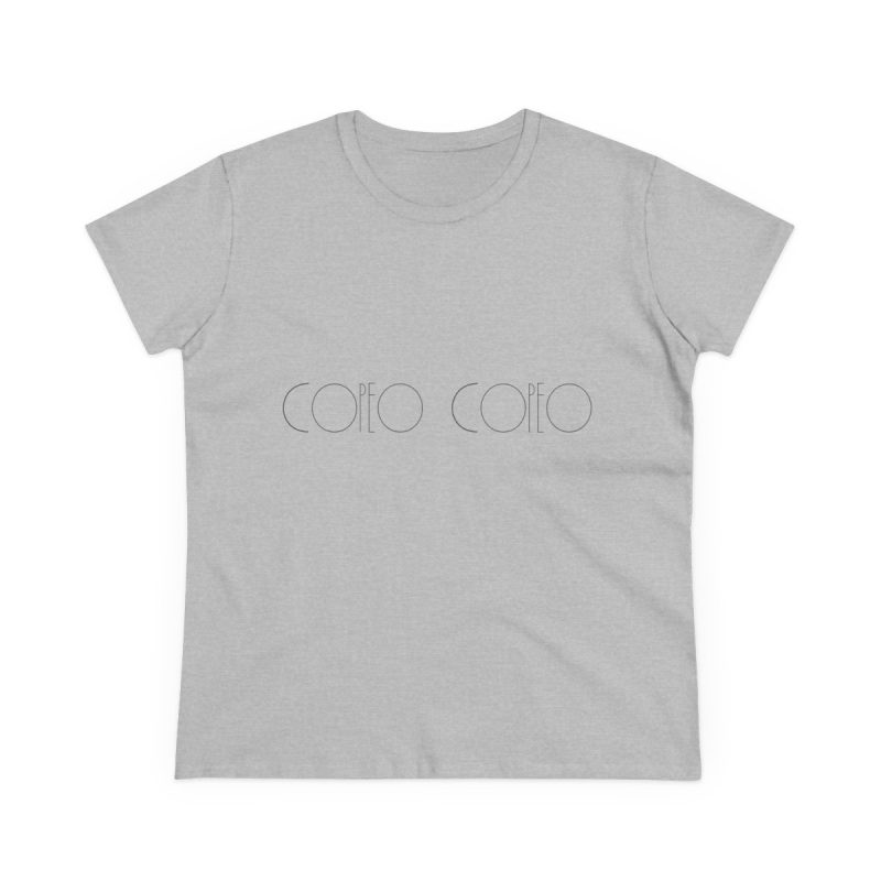 Camiseta mujer algodon medio - Gris deportivo - Camiseta «Copeo Copeo»