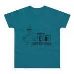Camiseta hombre punto liso - Azul diva - Camiseta «Tenc una perdiu revetlera» Camiseta hombre punto liso - Azul diva - Camiseta «Tenc una perdiu revetlera»