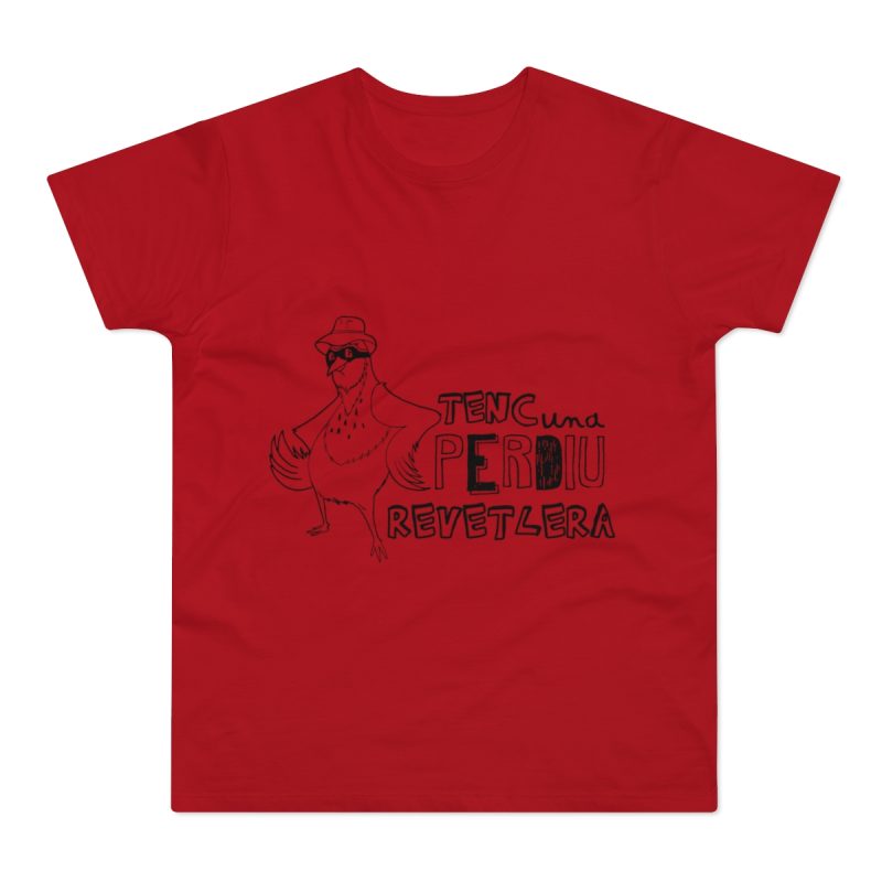 Camiseta hombre punto liso - Rojo - Camiseta «Tenc una perdiu revetlera»