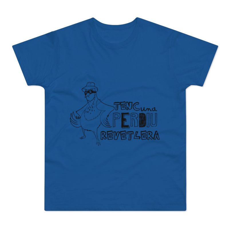 Camiseta hombre punto liso - Azul royal intenso - Camiseta «Tenc una perdiu revetlera»