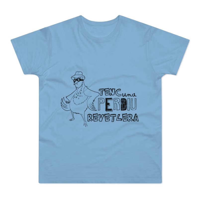 Camiseta hombre punto liso - Azul cielo - Camiseta «Tenc una perdiu revetlera»