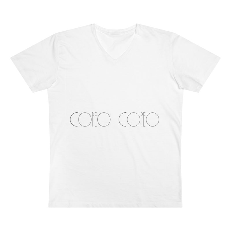 Camiseta hombre cuello de pico Presenter - Blanco - Camiseta «Copeo Copeo» Camiseta hombre cuello de pico Presenter - Blanco - Camiseta «Copeo Copeo»