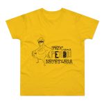 Camiseta hombre punto liso - Amarillo dorado - Camiseta «Tenc una perdiu revetlera» Camiseta hombre punto liso - Amarillo dorado - Camiseta «Tenc una perdiu revetlera»