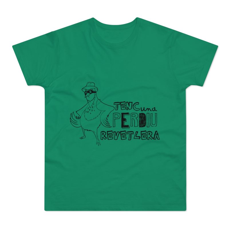 Camiseta hombre punto liso - Verde Kelly - Camiseta «Tenc una perdiu revetlera»