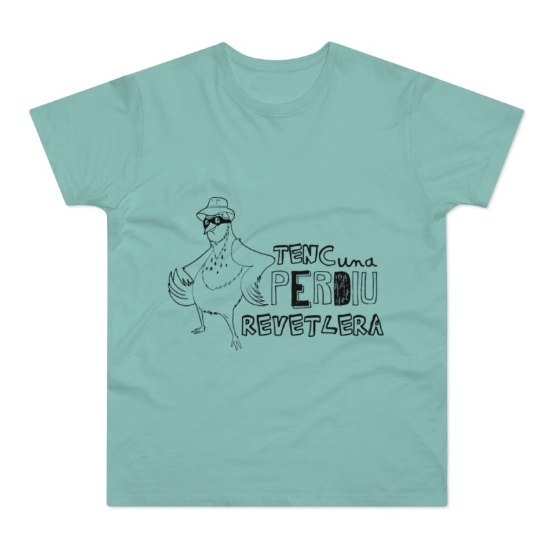 Camiseta hombre punto liso - Verde menta - Camiseta «Tenc una perdiu revetlera»