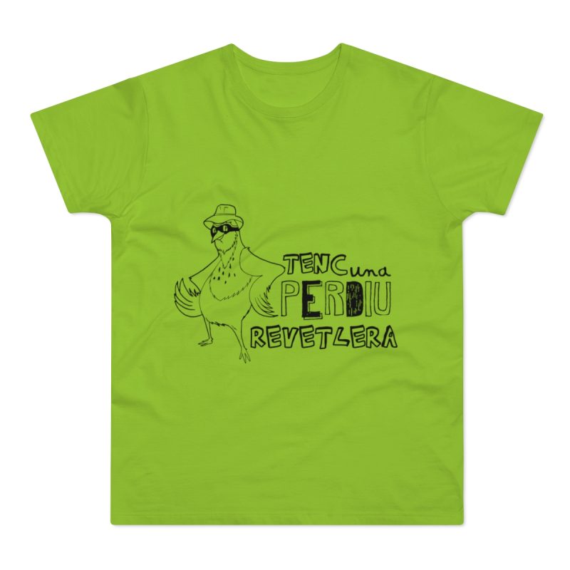 Camiseta hombre punto liso - Verde orquidea - Camiseta «Tenc una perdiu revetlera»