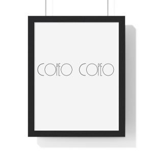 Poster enmarcado vertical - Negro - Camiseta «Copeo Copeo»