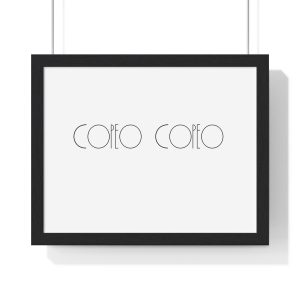 Poster enmarcado horizontal - Negro - Camiseta «Copeo Copeo»