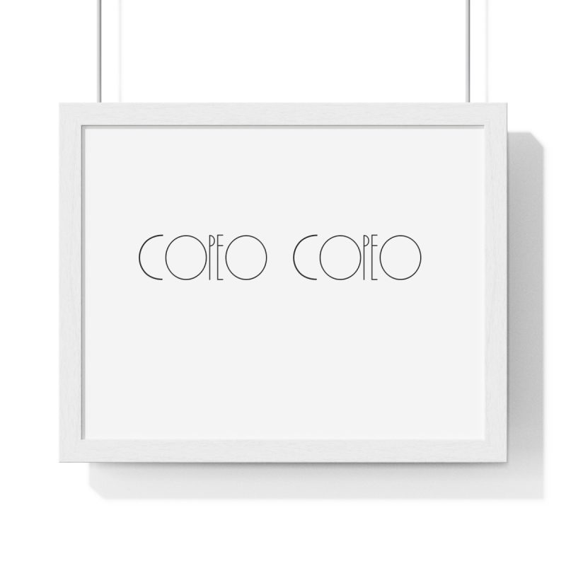 Poster enmarcado horizontal - Blanco - Camiseta «Copeo Copeo»