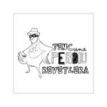 Pegatinas de vinilo cuadradas - Camiseta «Tenc una perdiu revetlera»