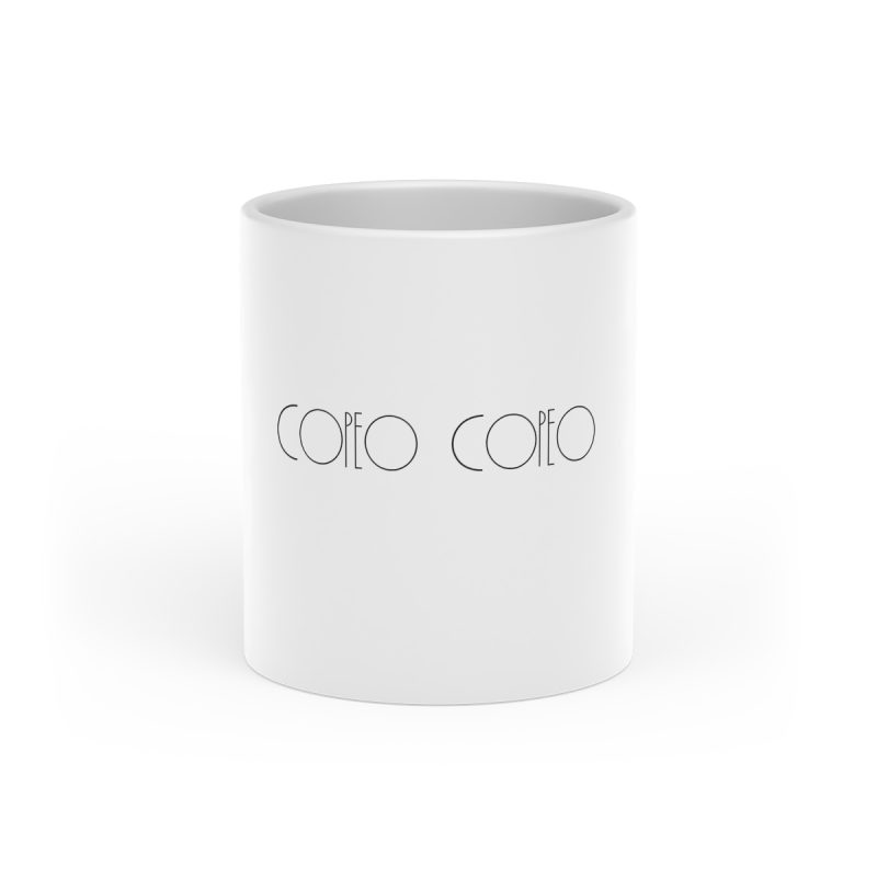 Taza con asa de corazon - Blanco - Camiseta «Copeo Copeo» Taza con asa de corazon - Blanco - Camiseta «Copeo Copeo»