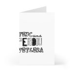Tarjetas de felicitacion (7 uds.) - Camiseta «Tenc una perdiu revetlera»