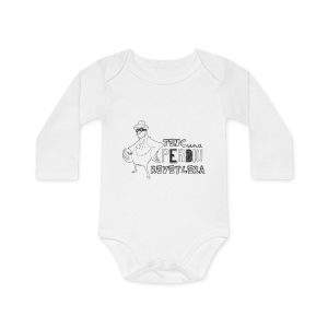 Body bebe manga larga organico - Blanco - Camiseta «Tenc una perdiu revetlera»