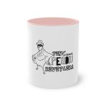 Taza bicolor - Rosa - Camiseta «Tenc una perdiu revetlera»
