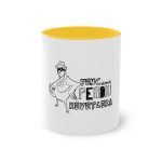 Taza bicolor - Amarillo dorado - Camiseta «Tenc una perdiu revetlera»