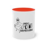 Taza bicolor - Rojo - Camiseta «Tenc una perdiu revetlera»