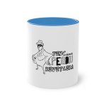 Taza bicolor - Azul claro - Camiseta «Tenc una perdiu revetlera»