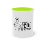 Taza bicolor - Verde claro - Camiseta «Tenc una perdiu revetlera»