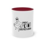 Taza bicolor - Granate - Camiseta «Tenc una perdiu revetlera»