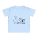 Camiseta de bebe - Azul empolvado - Camiseta «Tenc una perdiu revetlera» Camiseta de bebe - Azul empolvado - Camiseta «Tenc una perdiu revetlera»