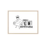 Poster con marco de madera - Marco de madera natural - Camiseta «Tenc una perdiu revetlera»