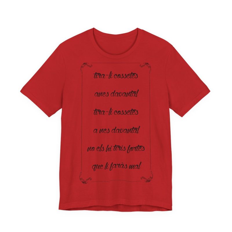 Camiseta jersey manga corta - Rojo - Camiseta «tirali cossetes cançó»