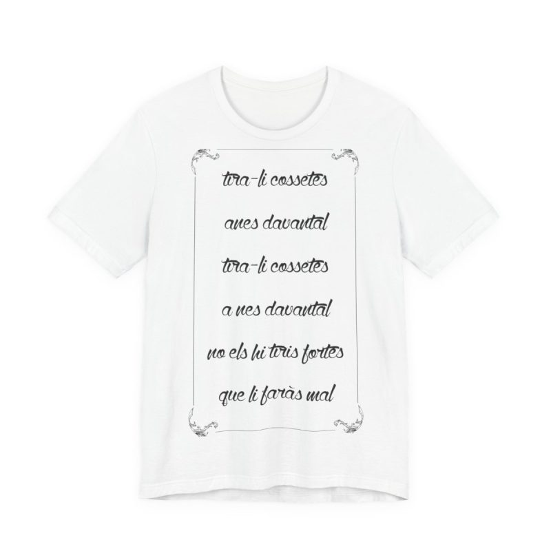 Camiseta jersey manga corta - Blanco - Camiseta «tirali cossetes cançó»