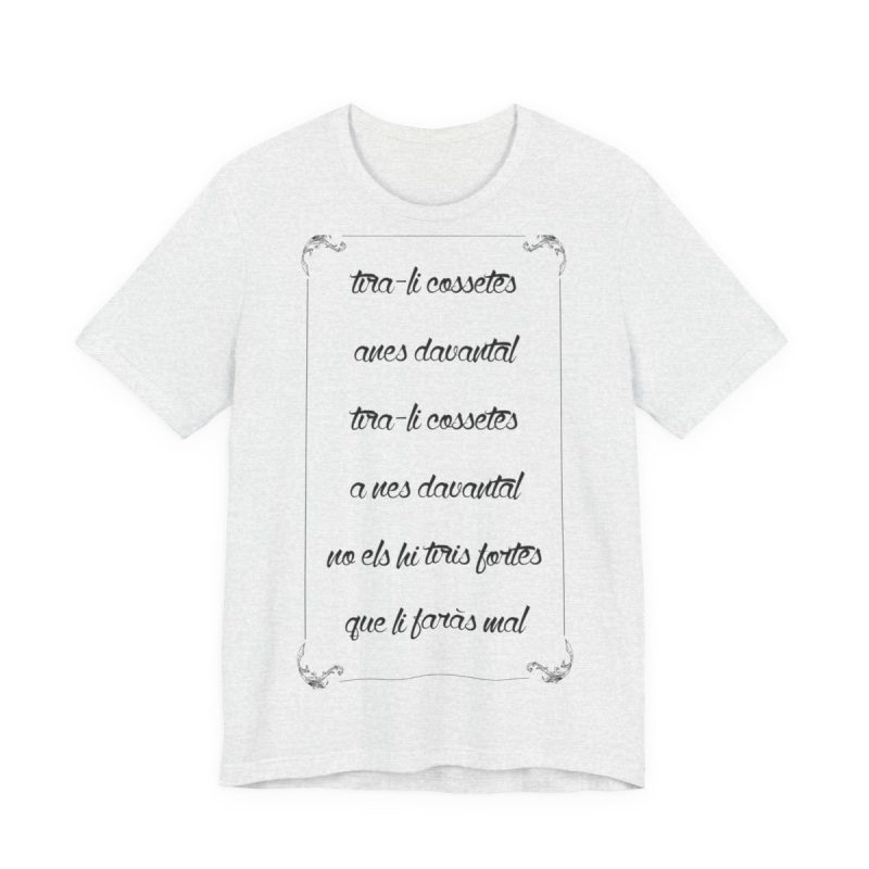 Camiseta jersey manga corta - Gris ceniza - Camiseta «tirali cossetes cançó»
