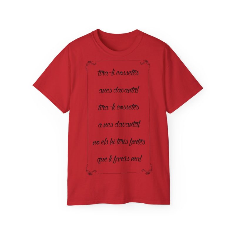 Camiseta ultra algodon - Rojo - Camiseta «tirali cossetes cançó»