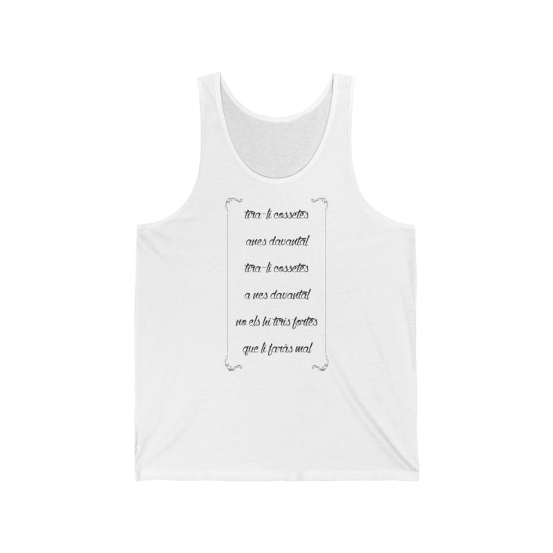 Camiseta de tirantes - Blanco - Camiseta «tirali cossetes cançó»