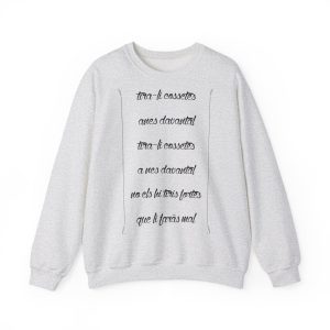 Sudadera cuello redondo - Gris ceniza - Camiseta «tirali cossetes cançó»