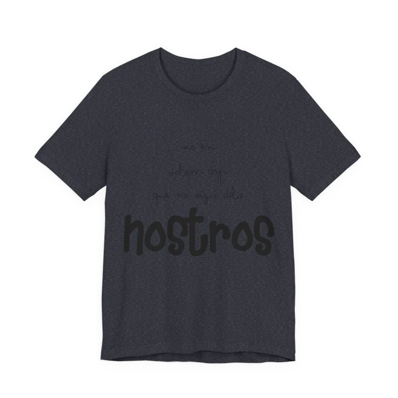 Camiseta jersey manga corta - Azul marino jaspeado - Camiseta «No en volem cap que no sigui dels nostros»