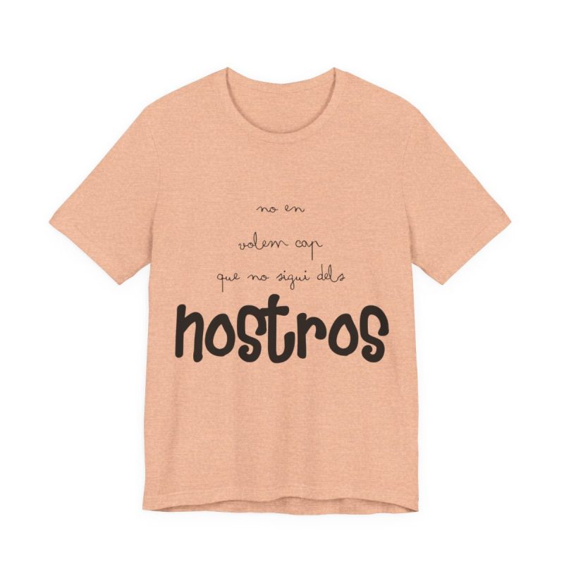 Camiseta jersey manga corta - Melocoton jaspeado - Camiseta «No en volem cap que no sigui dels nostros»