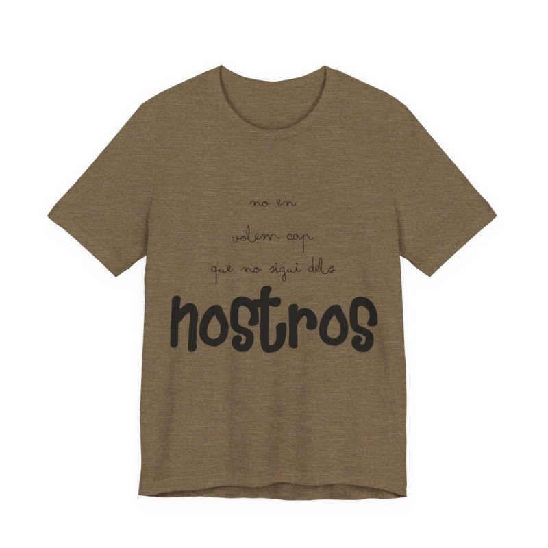 Camiseta jersey manga corta - Verde oliva jaspeado - Camiseta «No en volem cap que no sigui dels nostros»