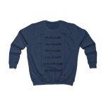 Sudadera infantil - Azul marino Oxford - Camiseta «tirali cossetes cançó»