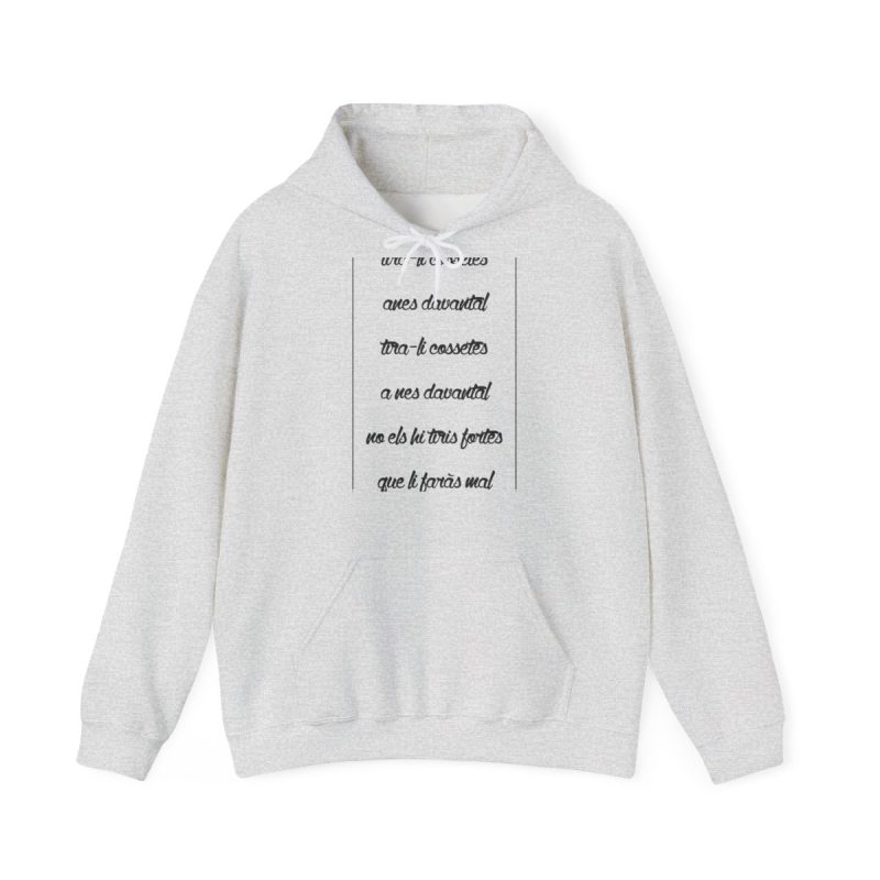 Sudadera con capucha - Gris ceniza - Camiseta «tirali cossetes cançó» Sudadera con capucha - Gris ceniza - Camiseta «tirali cossetes cançó»