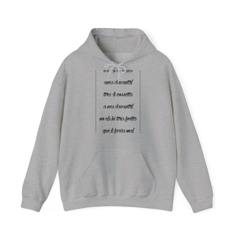 Sudadera con capucha - Gris deportivo - Camiseta «tirali cossetes cançó»