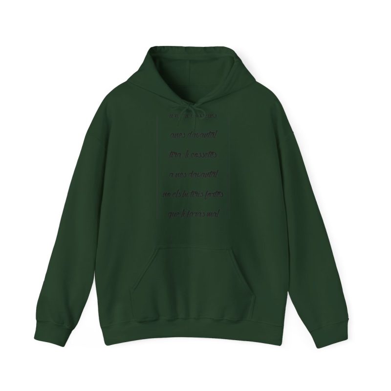 Sudadera con capucha - Verde bosque - Camiseta «tirali cossetes cançó»