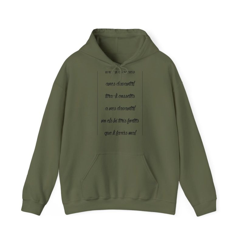 Sudadera con capucha - Verde militar - Camiseta «tirali cossetes cançó»