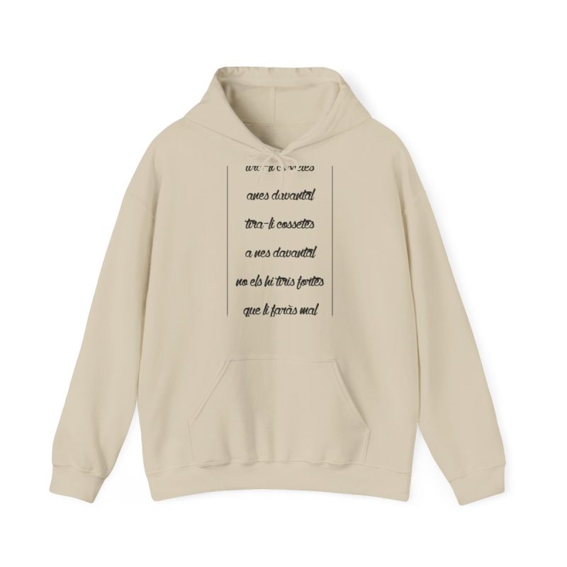 Sudadera con capucha - Arena - Camiseta «tirali cossetes cançó»