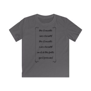 Camiseta infantil Softstyle - Gris marengo - Camiseta «tirali cossetes cançó»